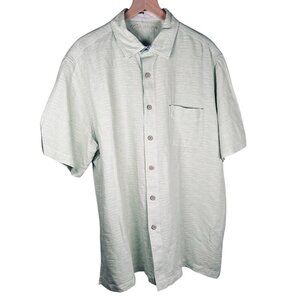 Carribean Size XL Linen Cotton Button Down Skirt Work Office Golf Green